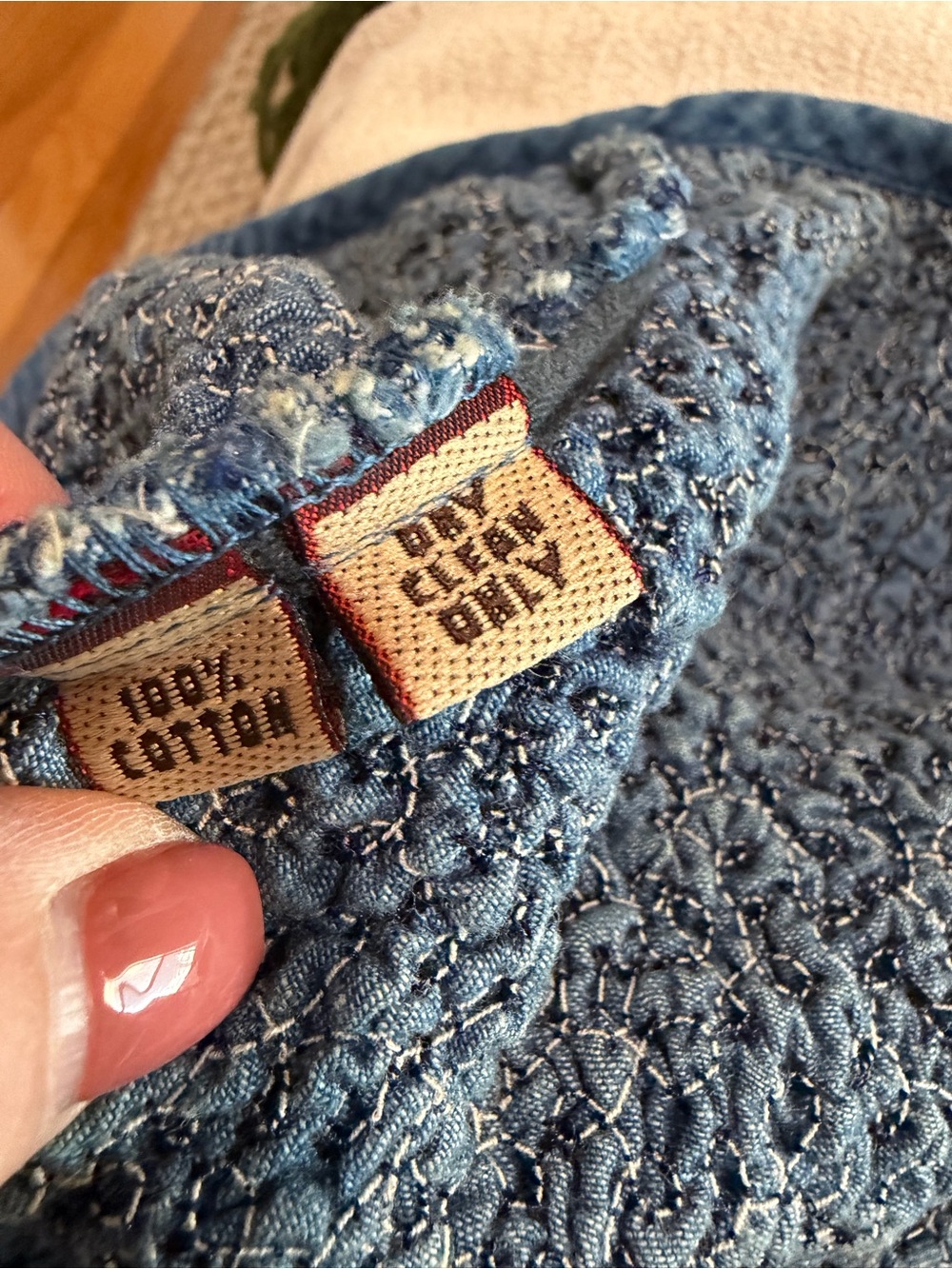 Double D Ranch Blue Textured Button-Front Vest - Picture 5 of 6